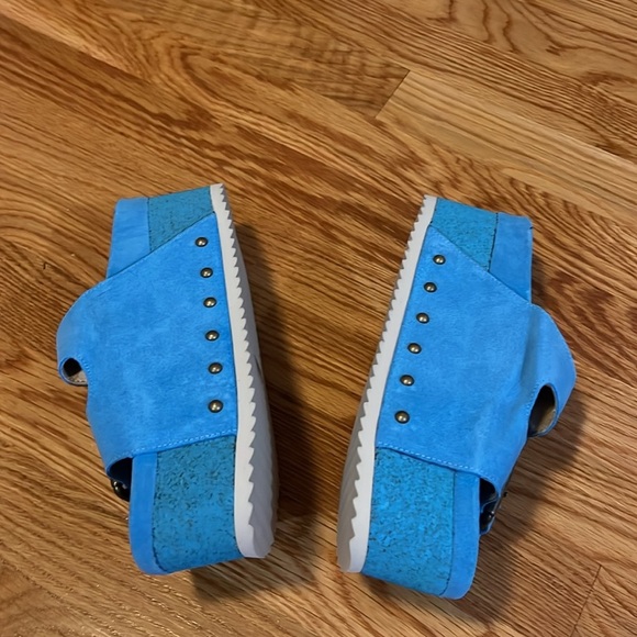 Free People x Intentionally Rule Breaker Suede Sandals Size 8 NIB - Picture 8 of 12